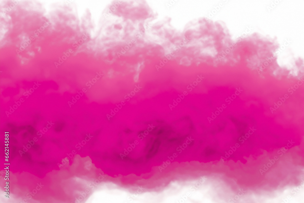 Transparent pink smoke cloud isolated - Generative AI
