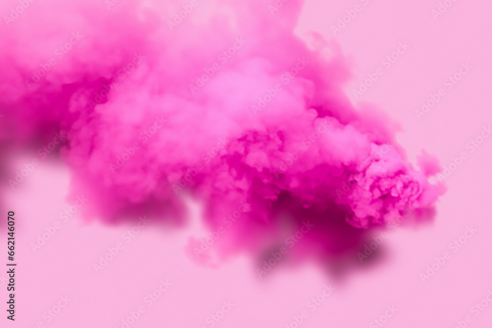 Transparent pink smoke cloud isolated - Generative AI