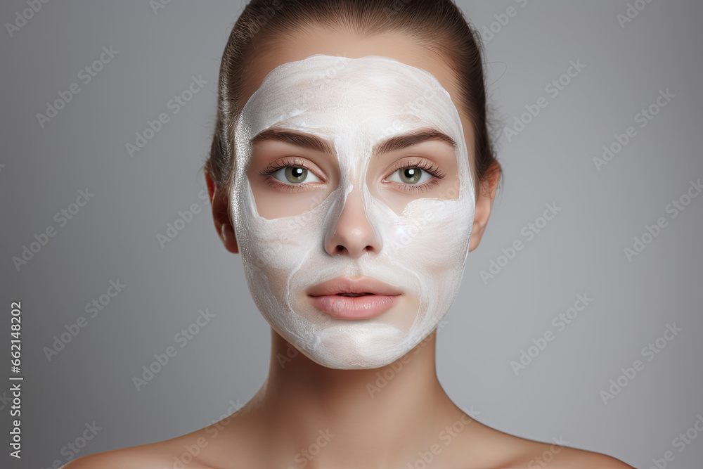 woman with beauty face mask woman with beauty face mask
