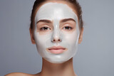 woman with beauty face  mask