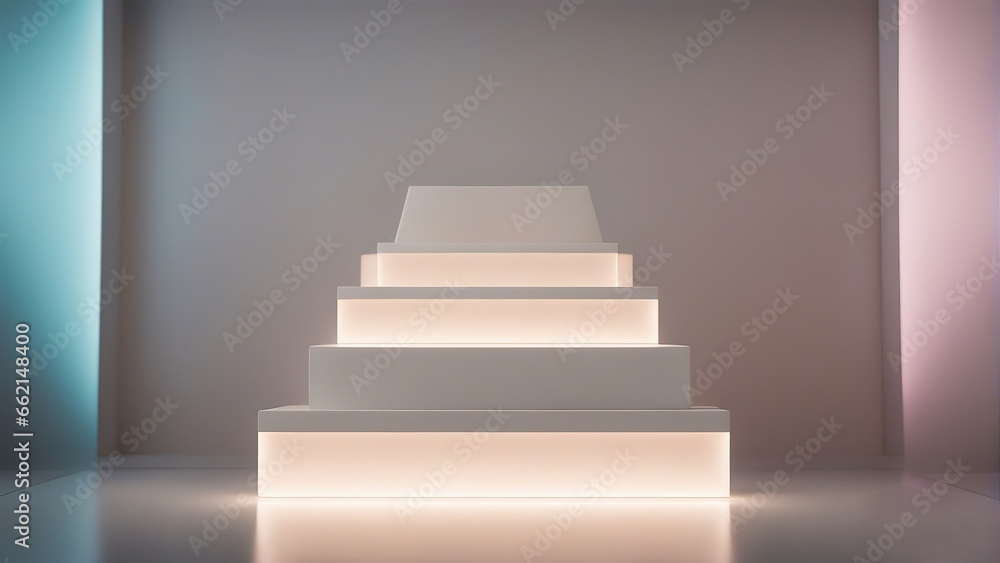 Obraz premium Podium or product surface on abstract light background