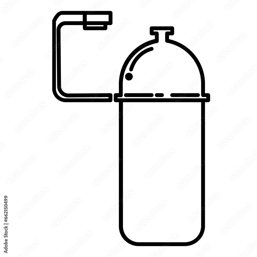 Soy Sauce Icon and Illustration in Line Style Soy Sauce Icon and Illustration in Line Style