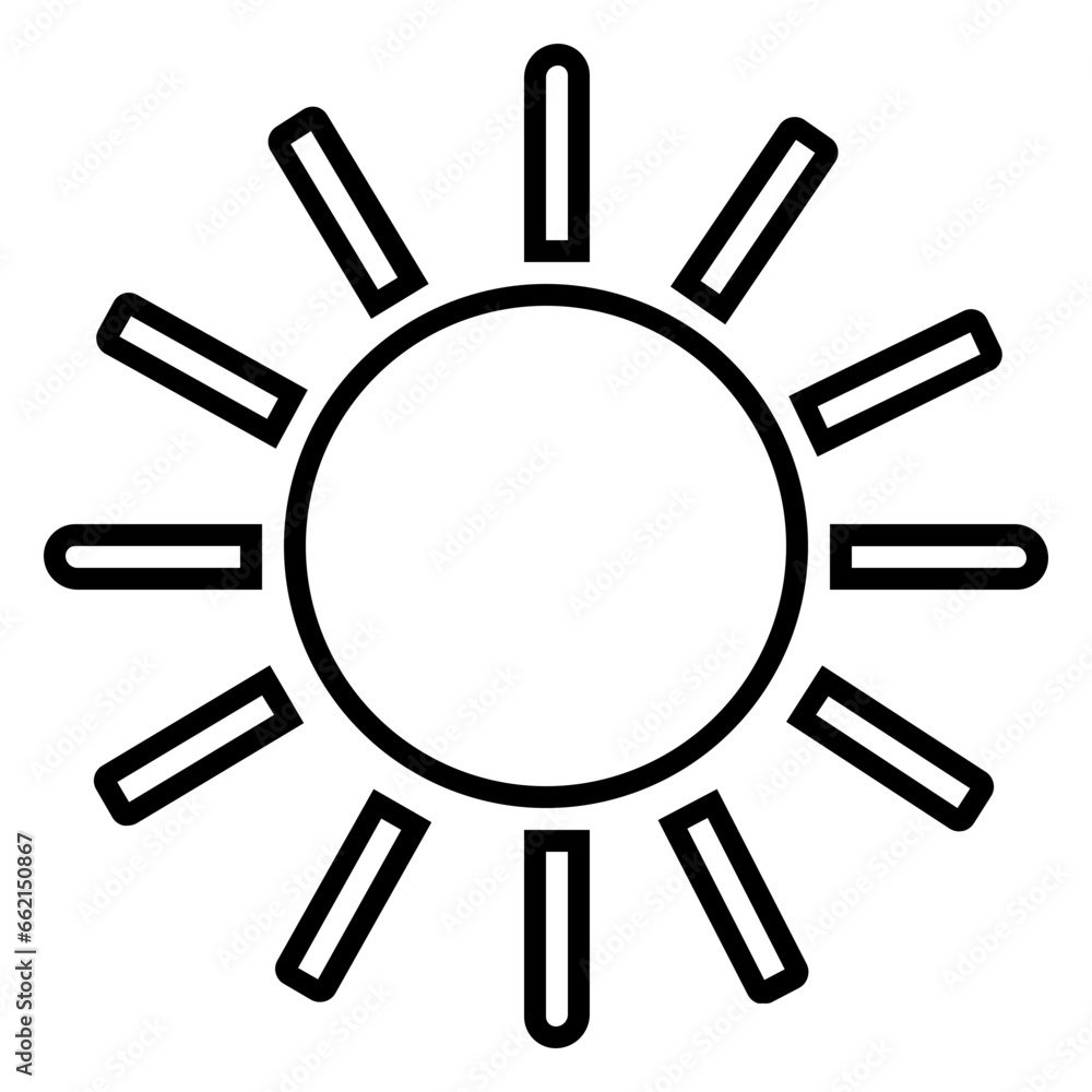 Afternoon Icon and Illustration in Line Style Afternoon Icon and Illustration in Line Style