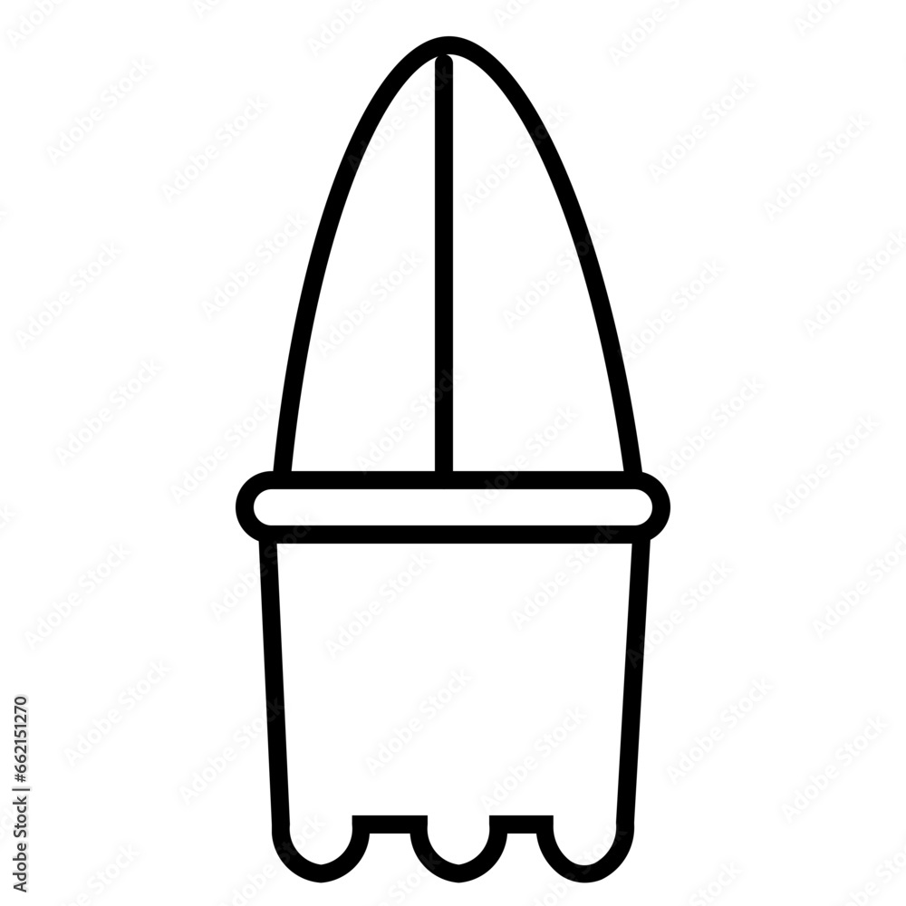 Hanging Pot Icon and Illustration in Line Style Hanging Pot Icon and Illustration in Line Style