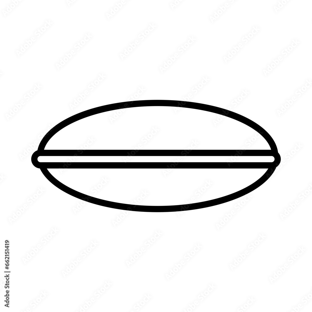 Dorayaki Icon and Illustration in Line Style Dorayaki Icon and Illustration in Line Style
