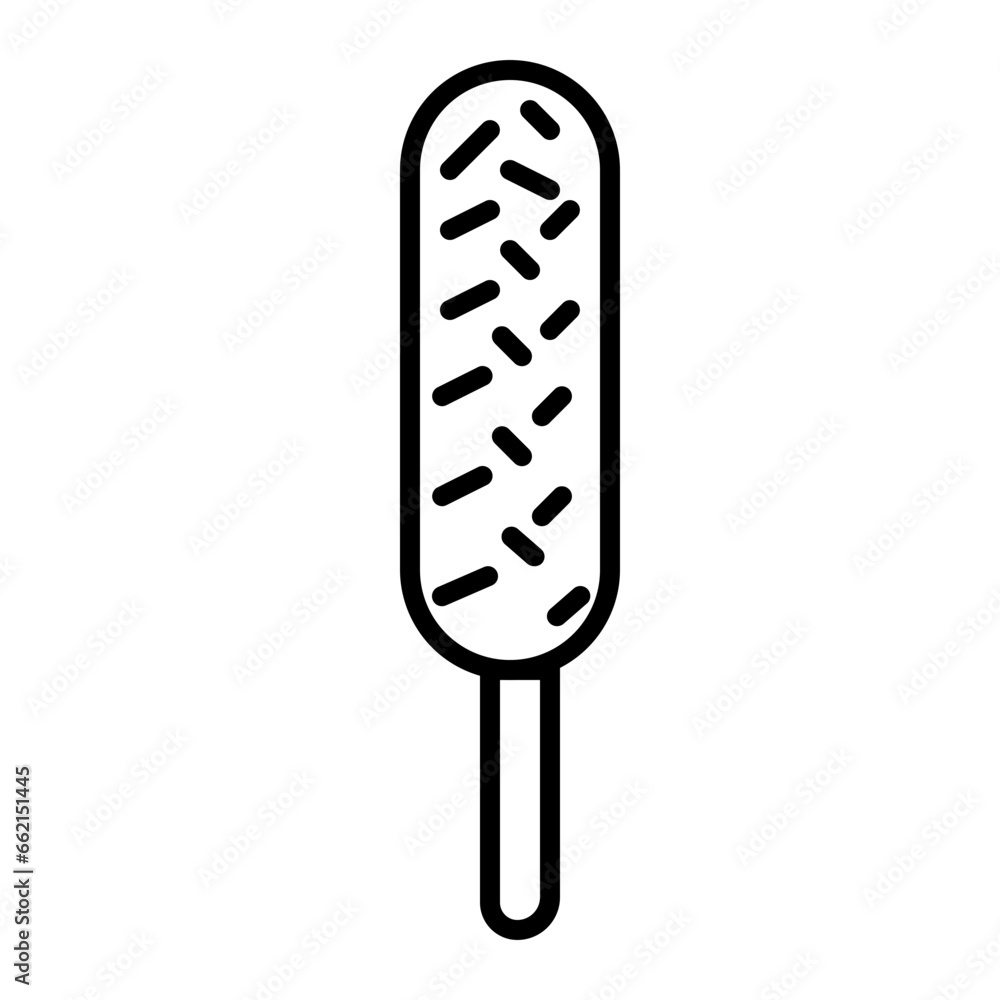 Banana Cocolate Icon and Illustration in Line Style Banana Cocolate Icon and Illustration in Line Style
