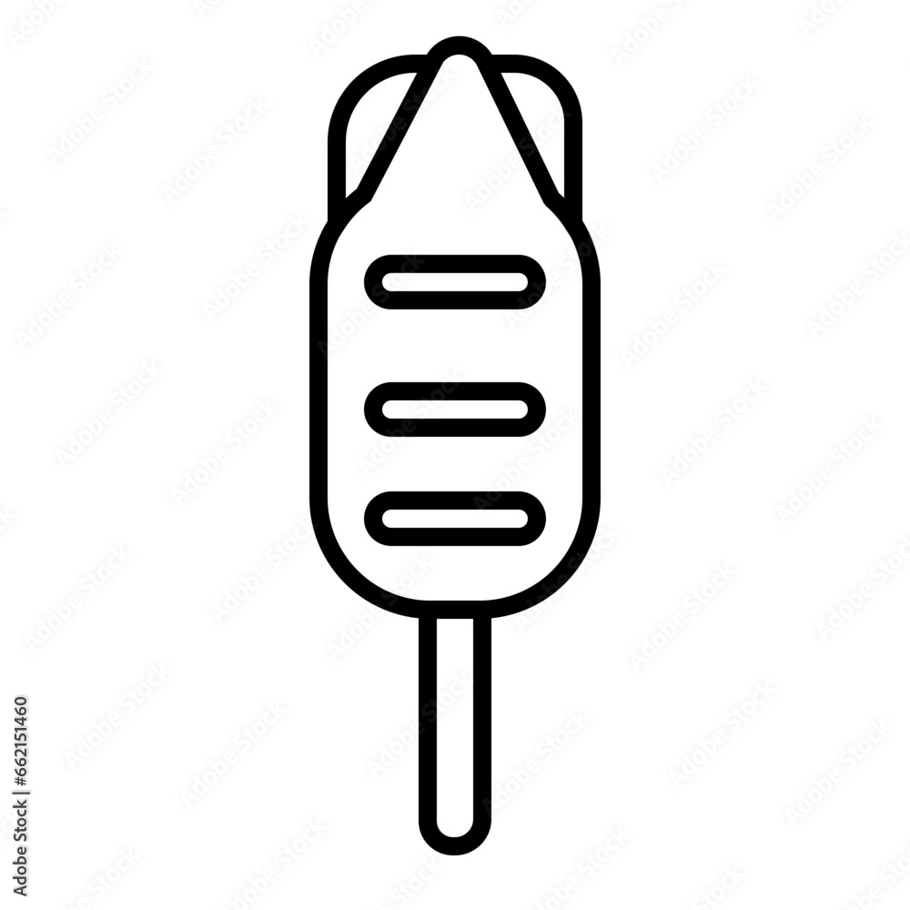 Grilled Squid Icon and Illustration in Line Style Grilled Squid Icon and Illustration in Line Style