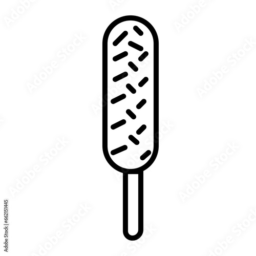 Banana Cocolate Icon and Illustration in Line Style