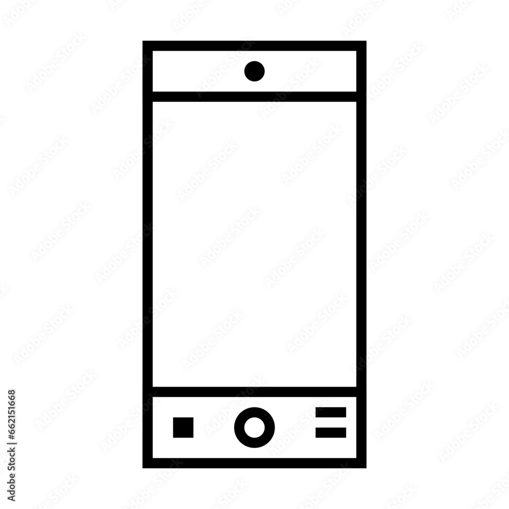 Phone Icon and Illustration in Line Style Phone Icon and Illustration in Line Style