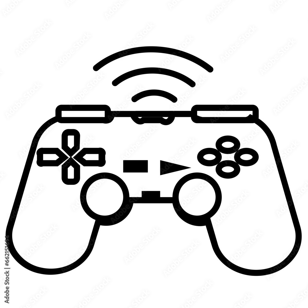 WireLess Stick Icon and Illustration in Line Style WireLess Stick Icon and Illustration in Line Style