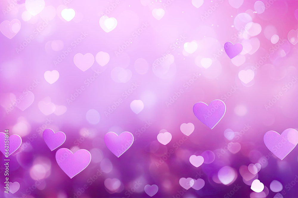 Purple Valentine background with hearts Purple Valentine background with hearts