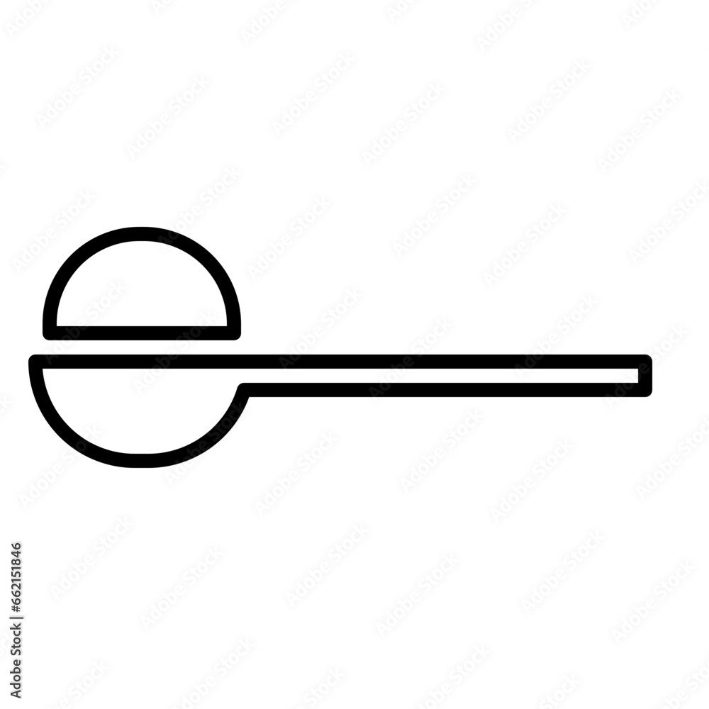 A Spoonfull of Rice Icon and Illustration in Line Style A Spoonfull of Rice Icon and Illustration in Line Style