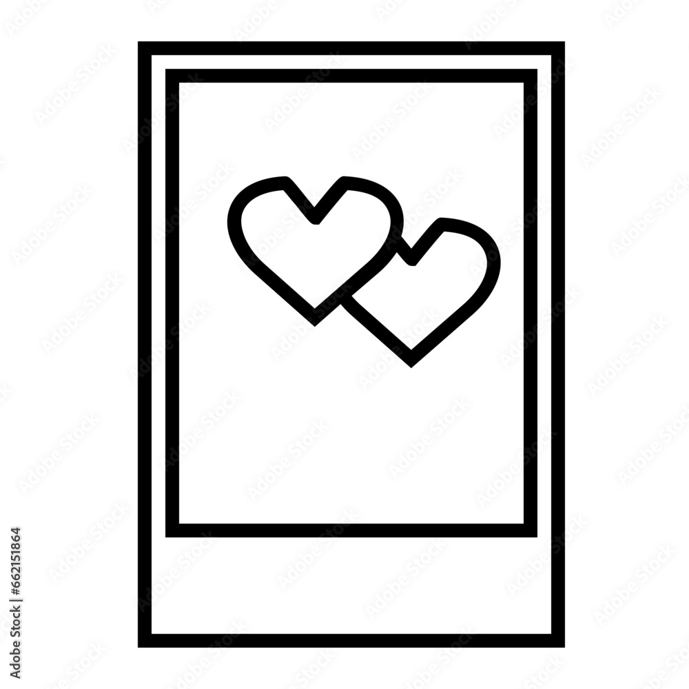 Matching Photo Icon and Illustration in Line Style Matching Photo Icon and Illustration in Line Style