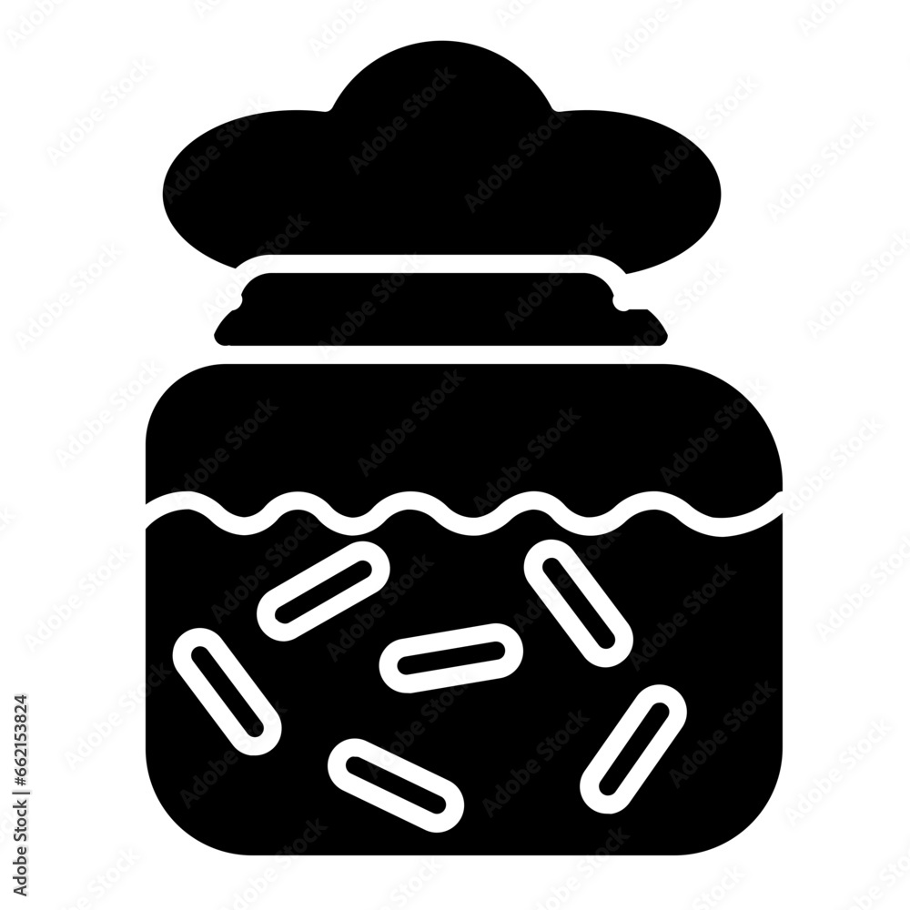 Packets of Porridge icon illustration in solid style Packets of Porridge icon illustration in solid style