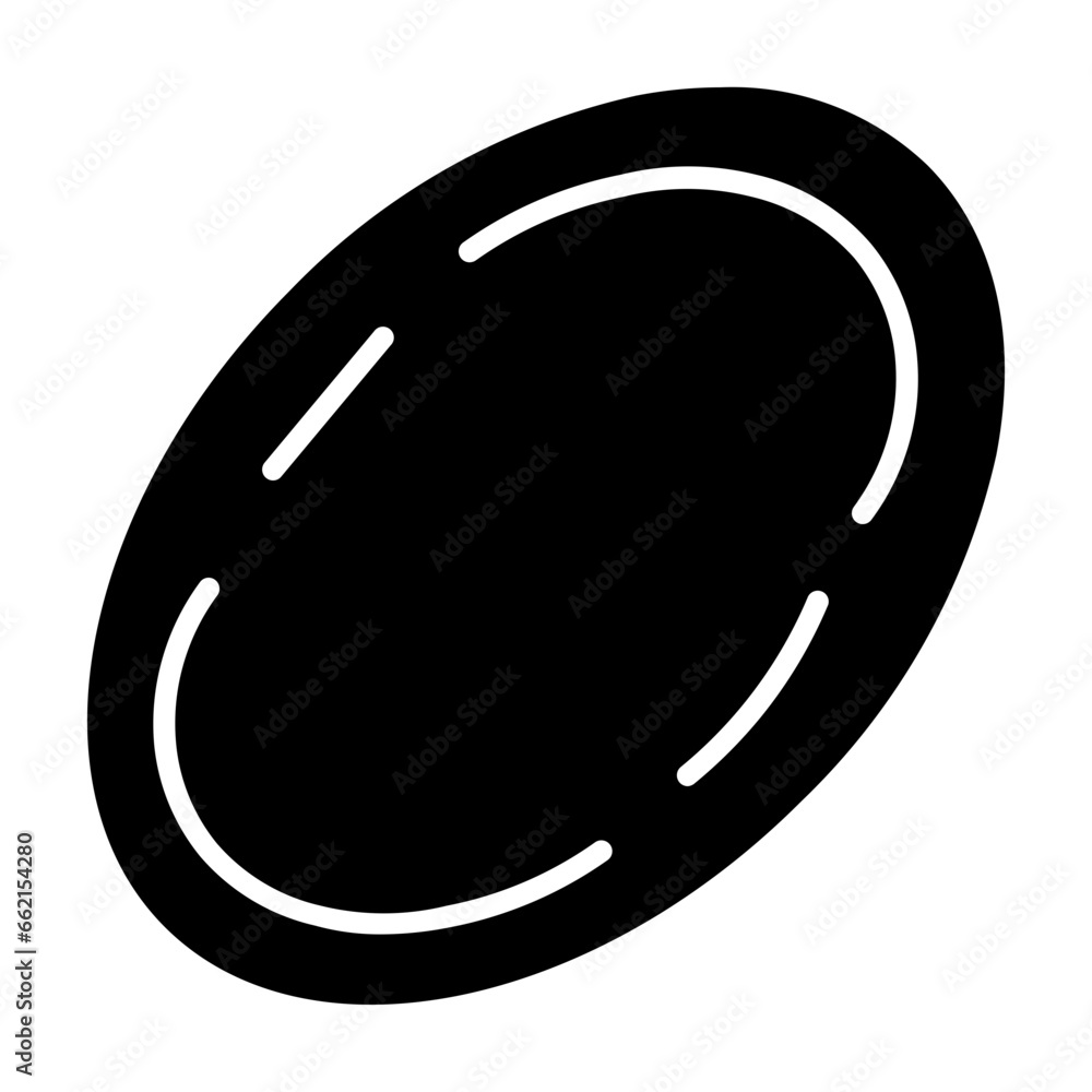 Plate icon illustration in solid style Plate icon illustration in solid style