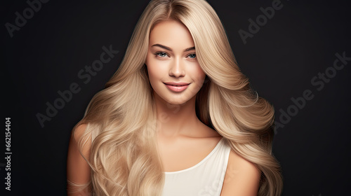 portrait of a blond beautiful woman