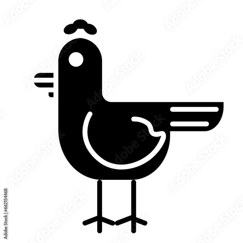 Juveline Chickens icon illustration in solid style photo