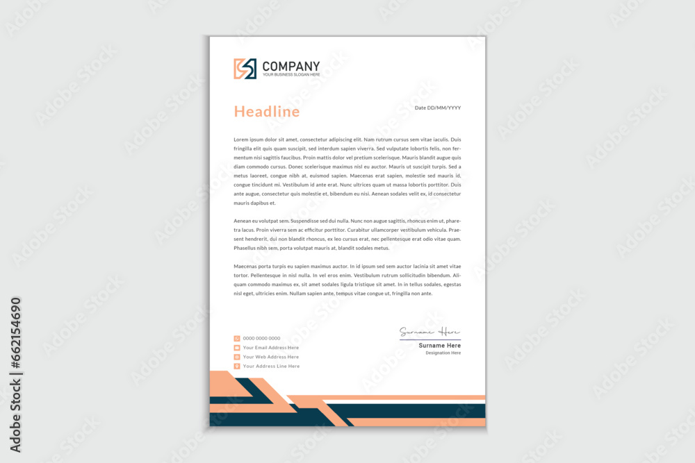 Professional creative letterhead design for your business Professional creative letterhead design for your business