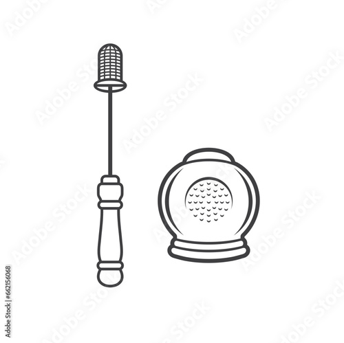 illustration of fire cupping therapy, vector art.