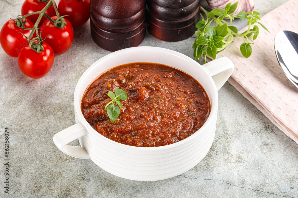 Spanish traditional gazpacho tomato soup Spanish traditional gazpacho tomato soup
