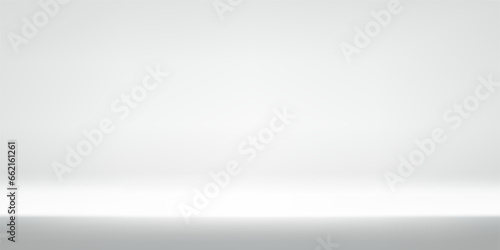 White and grey background. Empty gray studio table room and light backgound. Empty modern white color studio table room background. Vector illustration.