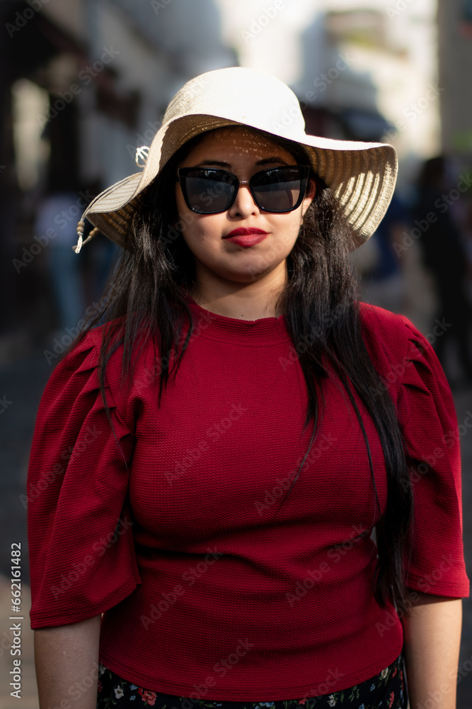Summer travel vacation concept, Happy traveler asian woman with dress Summer travel vacation concept, Happy traveler asian woman with dress