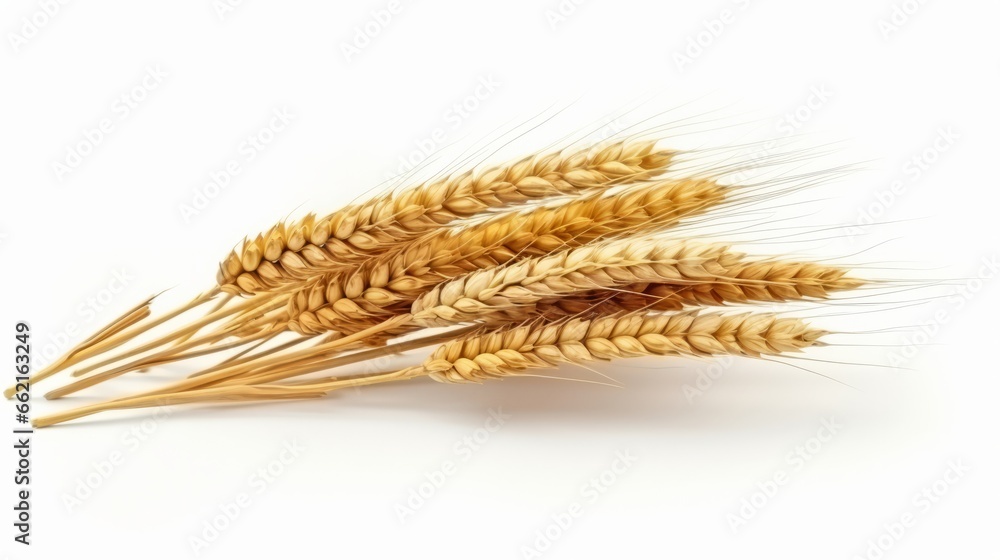 Three stalks of wheat on a white background Three stalks of wheat on a white background
