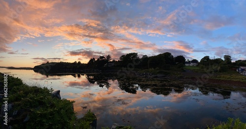 Sunset at Kilmakilloge in Kerry, Ireland.