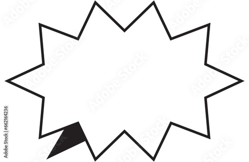 Vector illustration of Speech bubbles 25 [black tail]