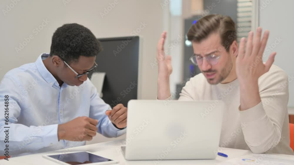 Business People Reacting to Loss in Office Business People Reacting to Loss in Office