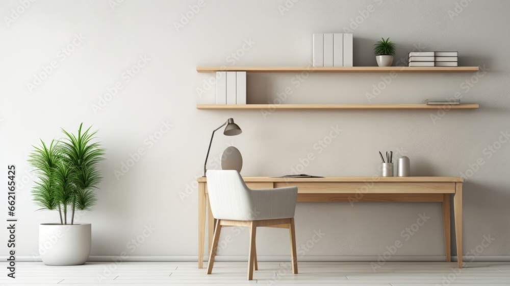 A minimalist home office with a focus on simplicity A minimalist home office with a focus on simplicity