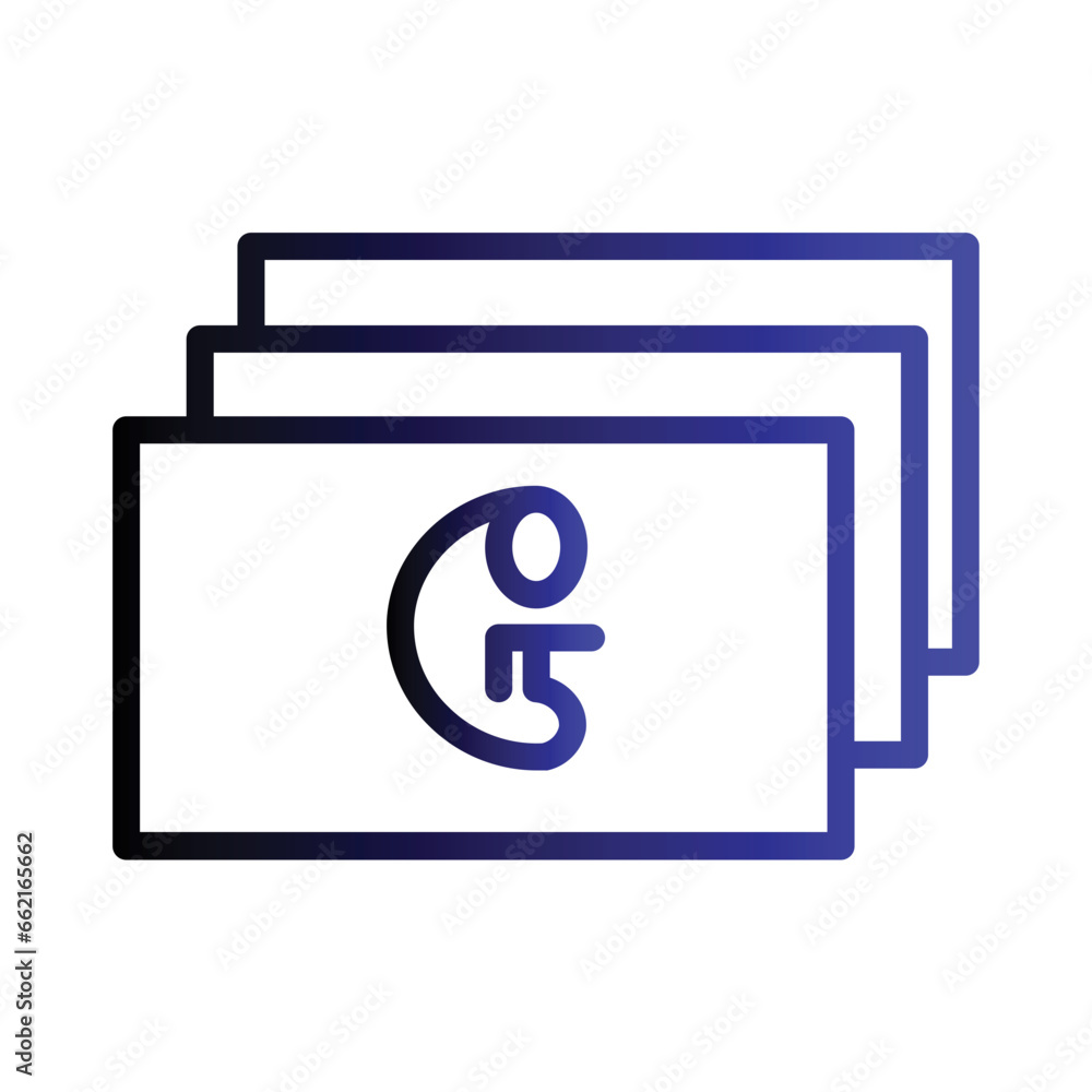 Currency Gujarati India Gradient Line Icon Currency Gujarati India Gradient Line Icon