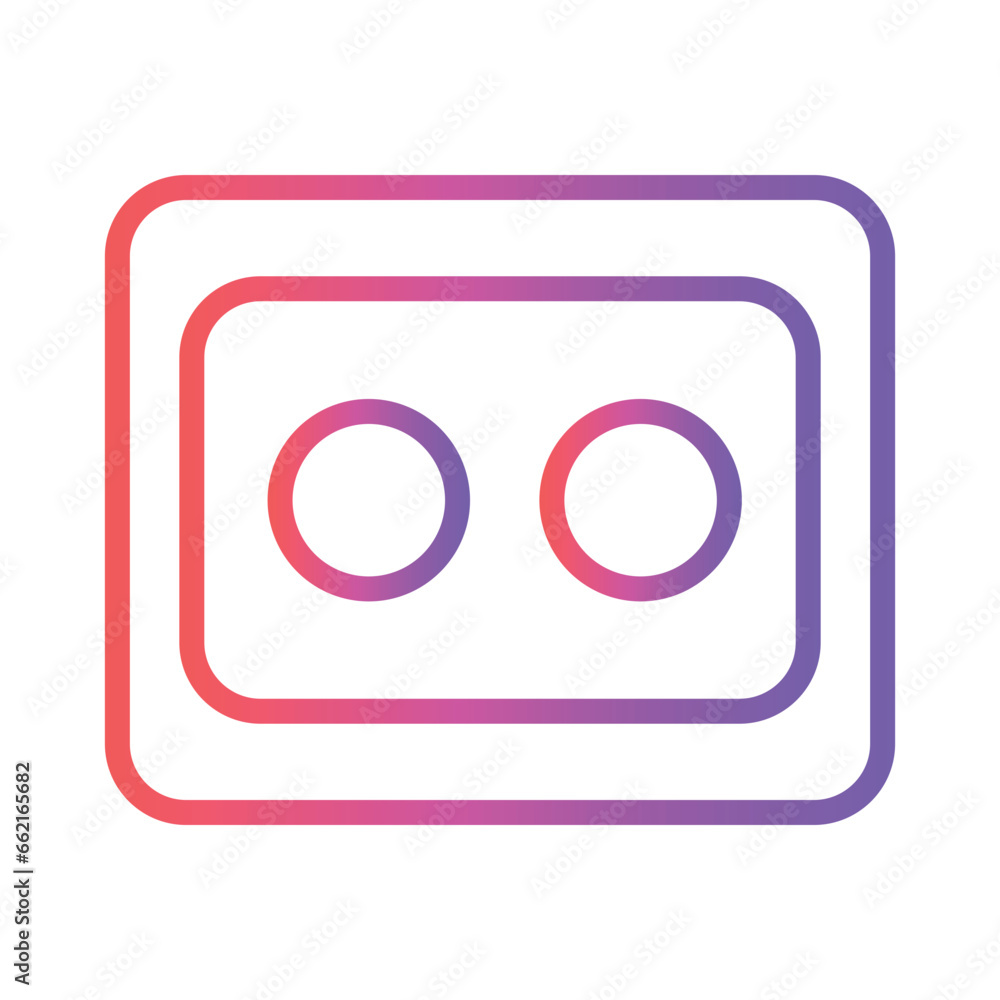 In Plug Socket Gradient Line Icon In Plug Socket Gradient Line Icon