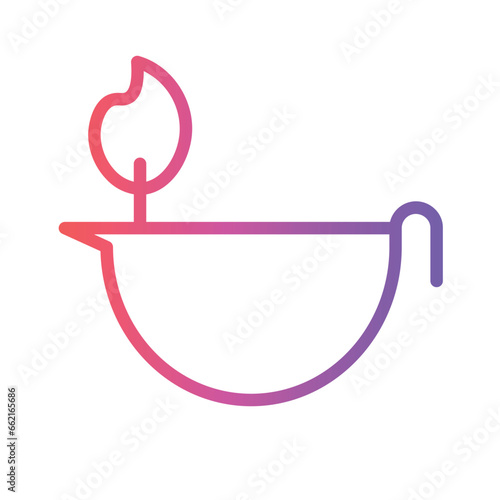 India Lamp Oil Gradient Line Icon