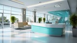 An office reception area with a modern and inviting atmosphere