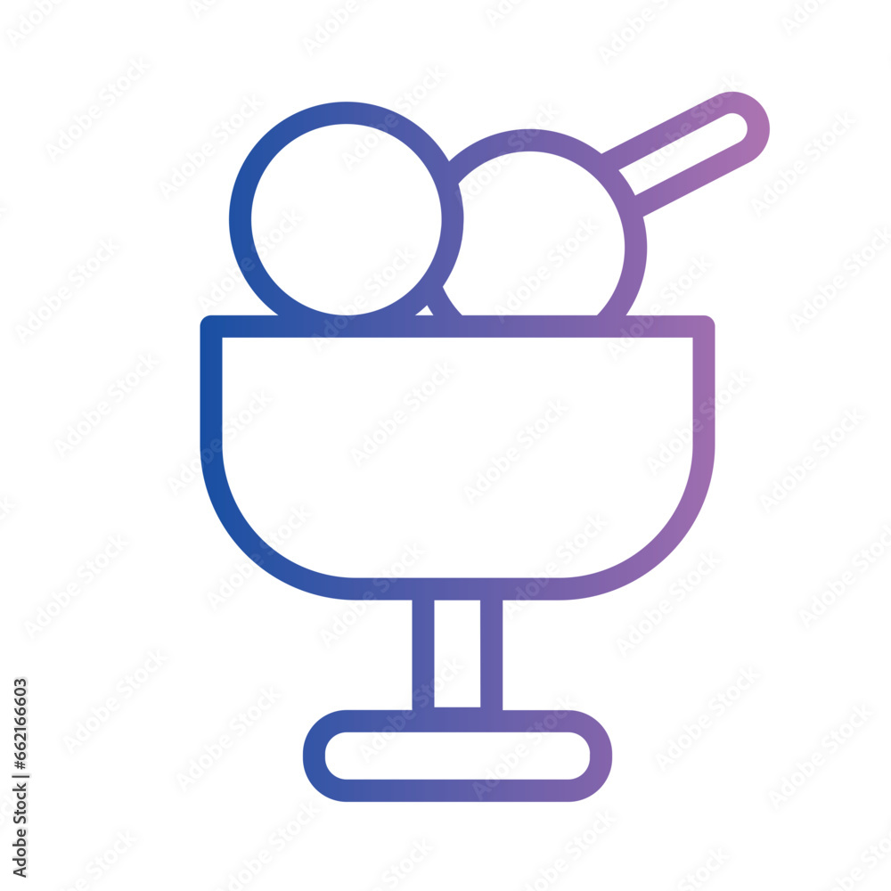 Icecream Japan Sakura Gradient Line Icon Icecream Japan Sakura Gradient Line Icon