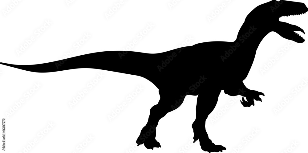 Majungasaurus Dinosaur Silhouette vector Types of dinosaurs breeds