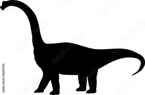 Brachiosaurus Dinosaur Silhouette vector Types of dinosaurs breeds