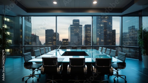 A corporate boardroom filled with corporate decision-makers photo