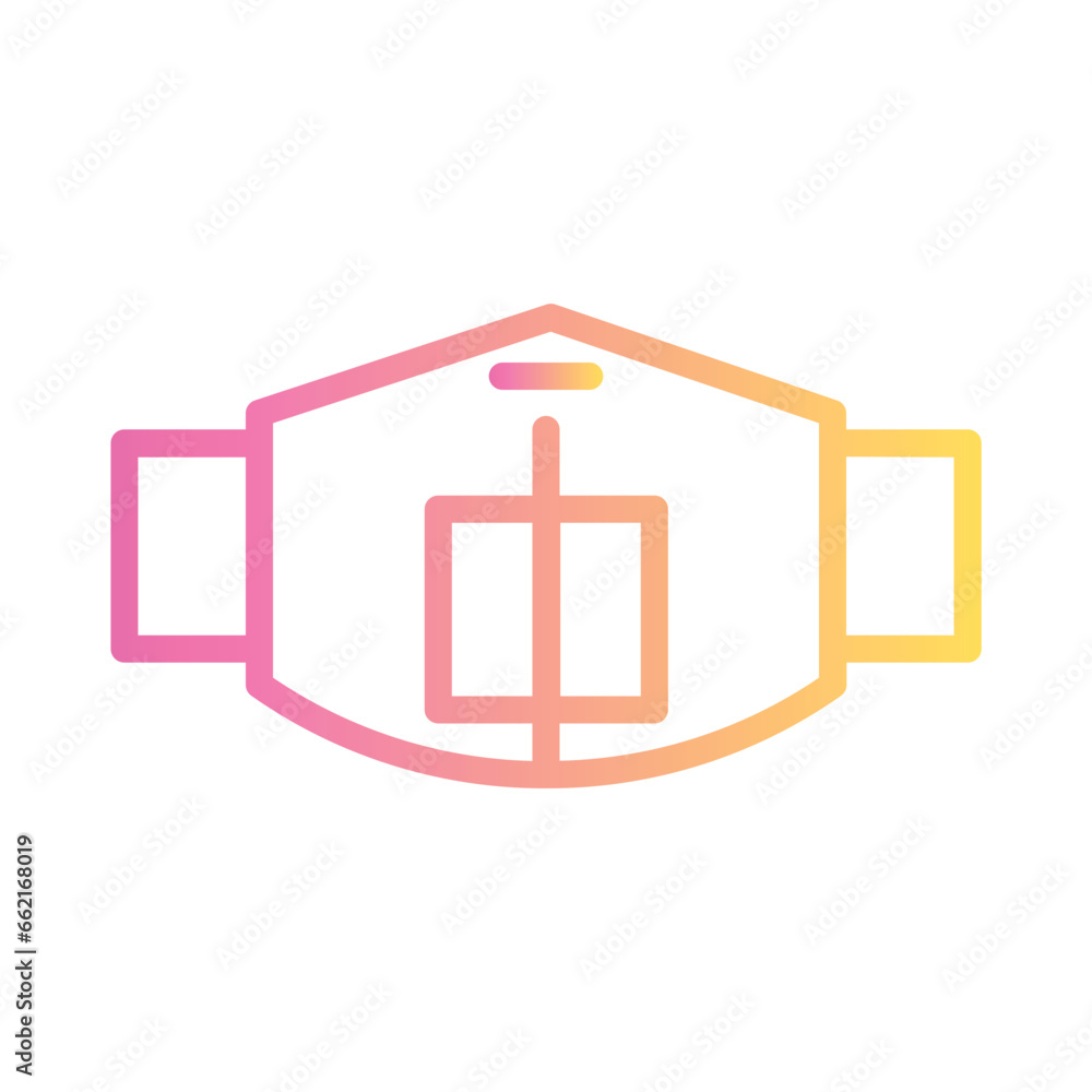 Mask Pollution Virus Gradient Line Icon Mask Pollution Virus Gradient Line Icon