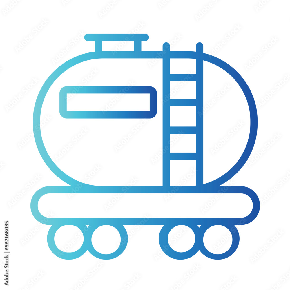 Oil Pollution Tank Gradient Line Icon Oil Pollution Tank Gradient Line Icon