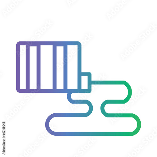 Oil Spill Pollution Gradient Line Icon