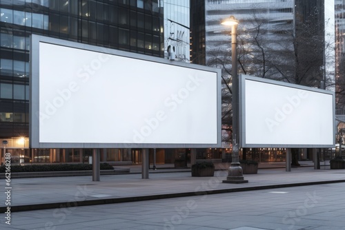 Blank billboards mock up. Advertising concept. 