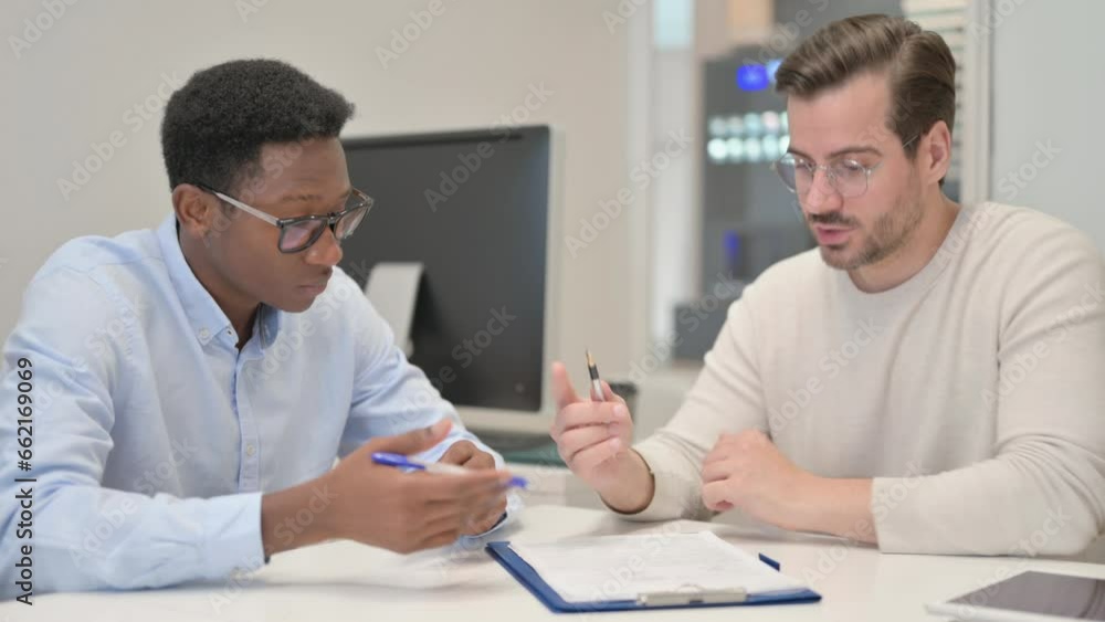 Angry Business People having Argument at Work, Paperwork