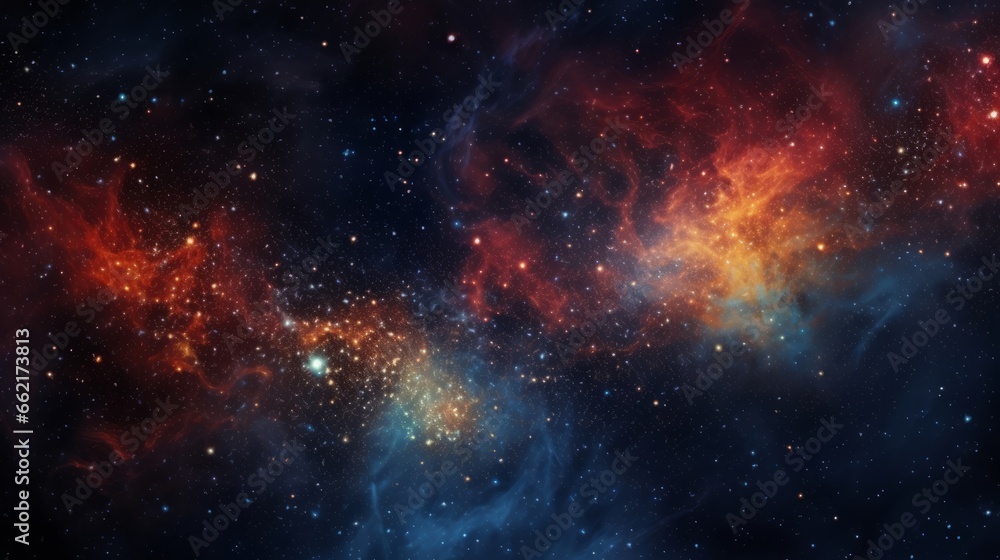 Cosmic hyper zoom background with cosmic dust