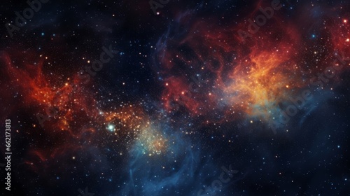 Cosmic hyper zoom background with cosmic dust