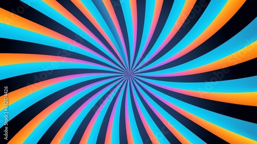 Hypnotic hyper zoom design with abstract shapes