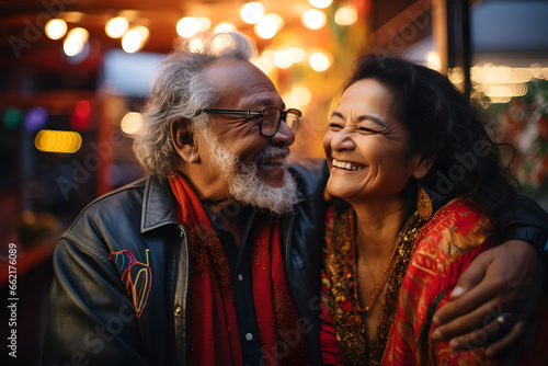 Elderly couple on the streets