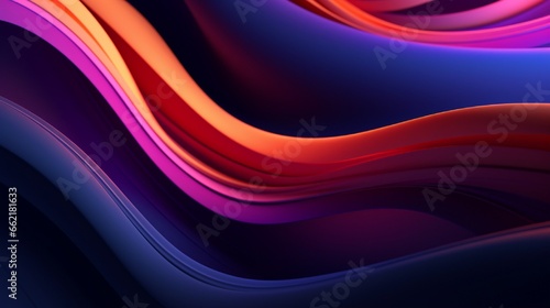 Abstract dark background with flowing colouful waves
