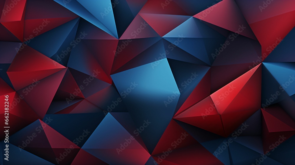 Obraz premium Arrière plan, fond graphique fait de formes triangulaires géométrique, motif moderne et coloré, illustration ia générative